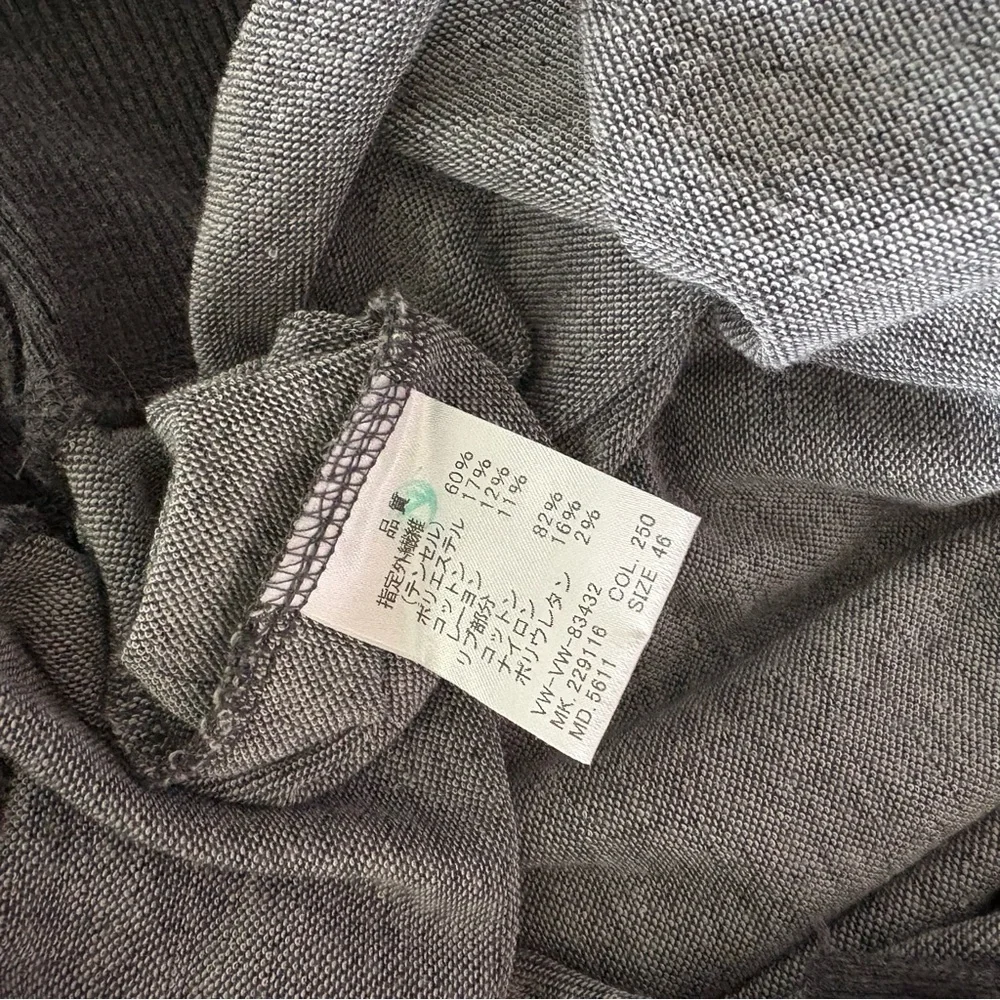 VIVIENNE WESTWOOD Man sz 46 sz S Gray Asymmetrical Cardigan Tencel - Picture 9 of 10